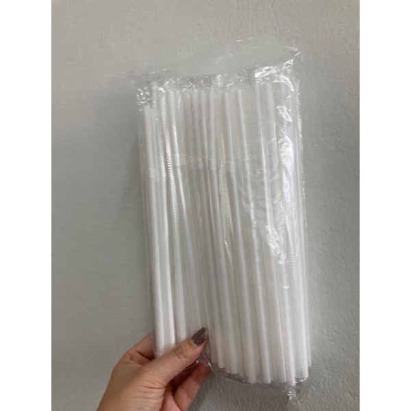 หลอดงอหุ้มฟิล์ม 5มิล ยาว21cm สีขาว