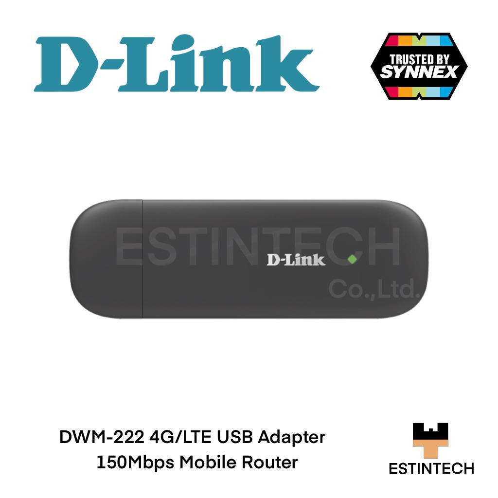 USB-Adapter (ยูเอสบีอะแดปเตอร์) D-Link DWM-222 4G/LTE 150Mbps Mobile Router ของใหม่