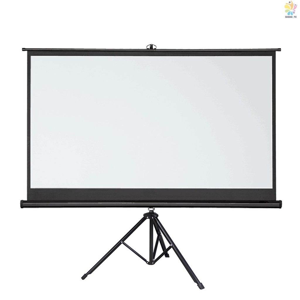 ✕✳72 inches Projector Screen with Tripod Stand 16:9 Portable Projection Screen 4K 3D Projector Movie