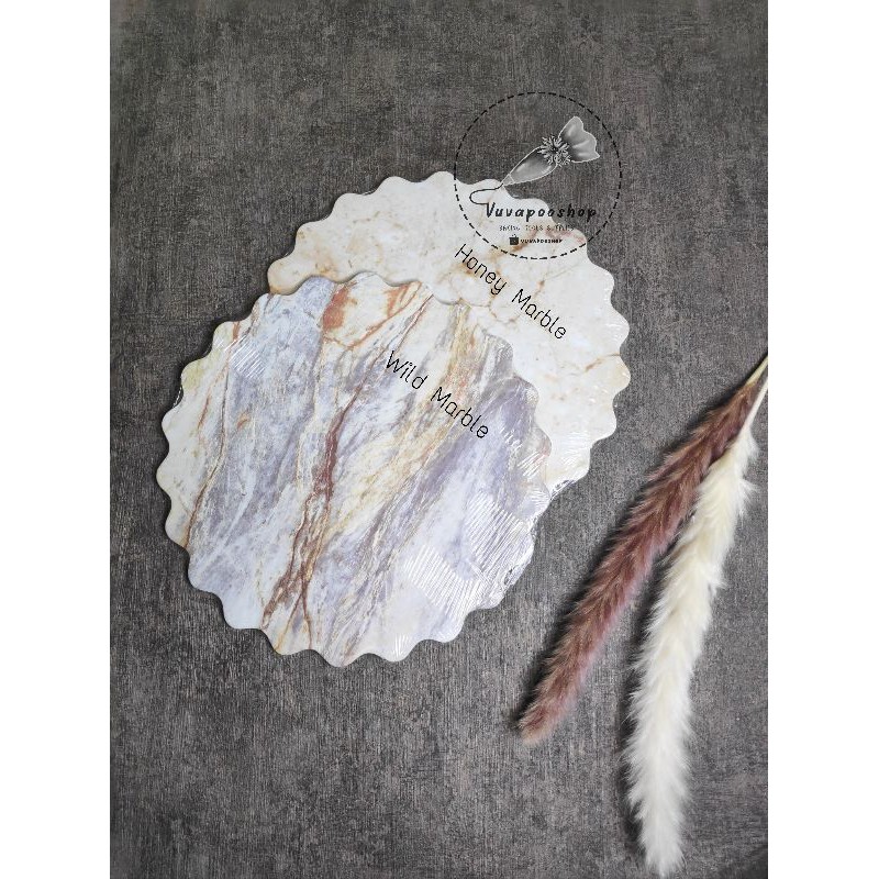 WAVE CAKE BOARD / จานเค้ก 25 ซม. / ฐานเค้ก / กระดานเค้ก / จานเค้ก MOTIF