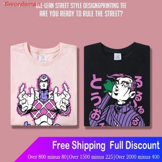 เสื้อยืดผู้ชายและผู้หญิง คุณภาพสูงJojo S Bizarre Adventure Crimson King Peripheral Clothes Pure Cotton Short Sleeve Half