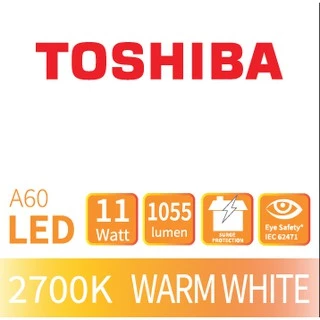 หลอดไฟ LED Bulb TOSHIBA Gen7 4W 7W 9W 11W 13W Daylight Cool Daylight Warmwhite มอก. รับประกัน 1 ปี @wsang