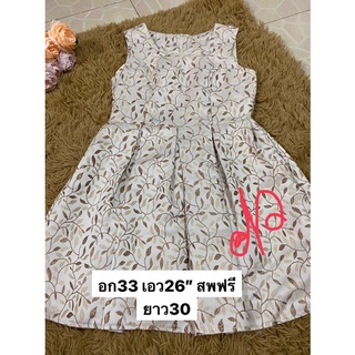 Recommend 🌟🌟งานสวยมาก Cream pastel Dressลายสวยผ้าหนา งานแบรน งานดีค่ะคัทติ้งเนี้ยบบใส่เดรสใส่ไปงานได้นะคะเรียบหรูดูดีมาก