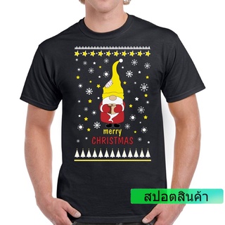 เสื้อยืด พิมพ์ลาย Merry Christmas Elf Keep Social Distance เหมาะกับของขวัญวันหยุด สําหรับผู้ชาย