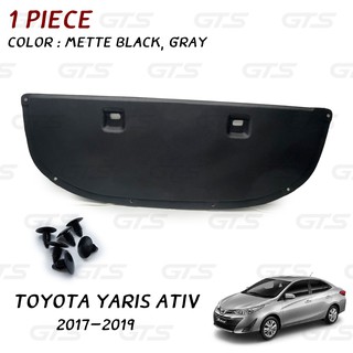 แผ่นกันความร้อน ฝากระโปรงรถ สีดำด้าน สำหรับ Toyota Yaris Ativ Hatchback ปี 2017-2019