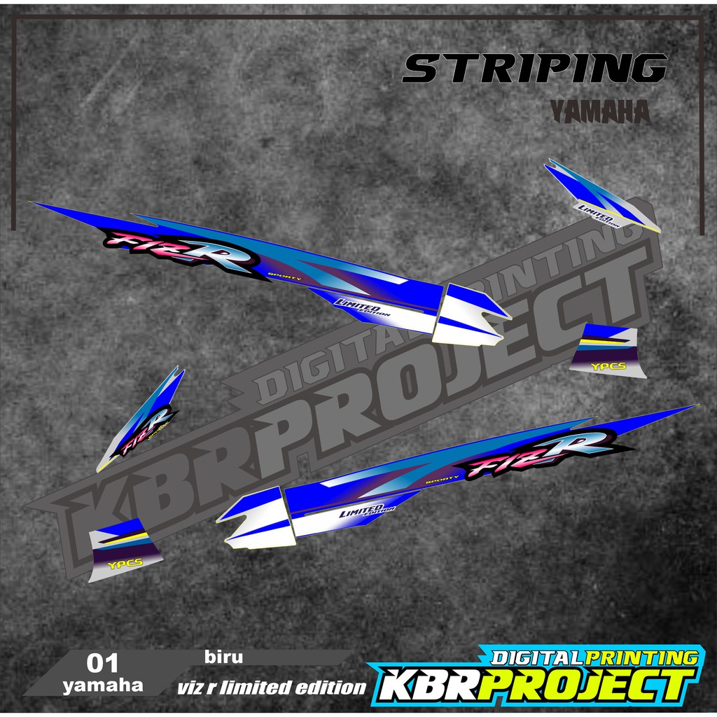 Viz r หลายสี สติ๊กเกอร์ striping รายชื่อรถมอเตอร์ไซด์ yamaha viz r limited edition 01 Racing