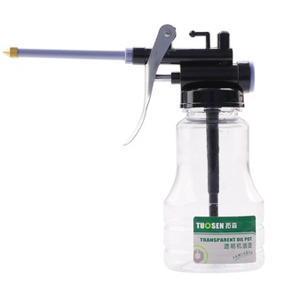 250ml Transparent Oil Can Lubrication High Pressure Pump Oiler Lubricating Plastic Machine Oiler Grease Extended Hose