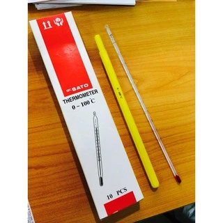 0-100 C ปรอท เทอร์โมมิเตอร์ ปรอทวัดอุณหภูมิ แบบแท่ง 30ซม.