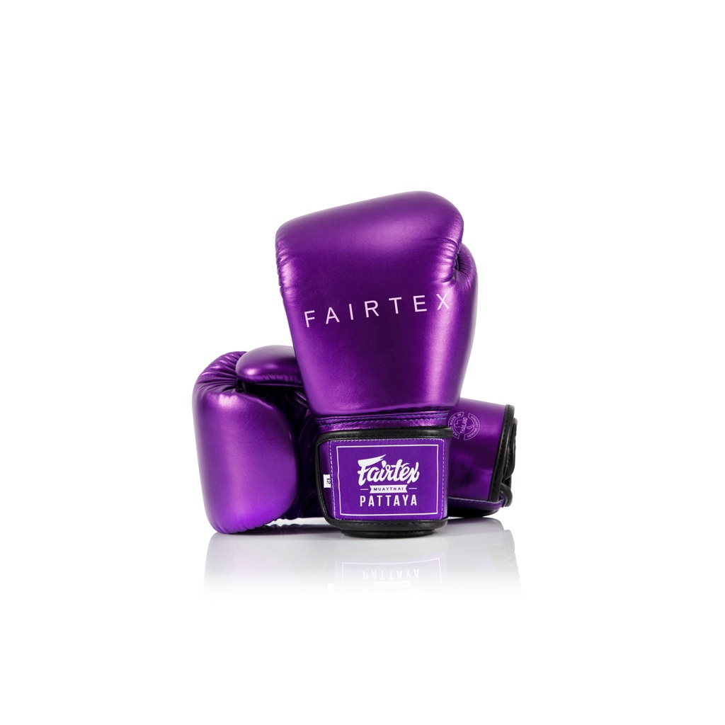 นวมชกมวย Fairtex “Metallic” Boxing Gloves BGV 22 Purple นวมต่อยมวย สีม่วง มีกระเป๋า