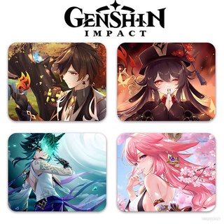 Genshin Impact แผ่นรองเมาส์ คีย์บอร์ด ลายการ์ตูนอนิเมะ Ganyu Klee Keqing ของขวัญ สําหรับคอมพิวเตอร์