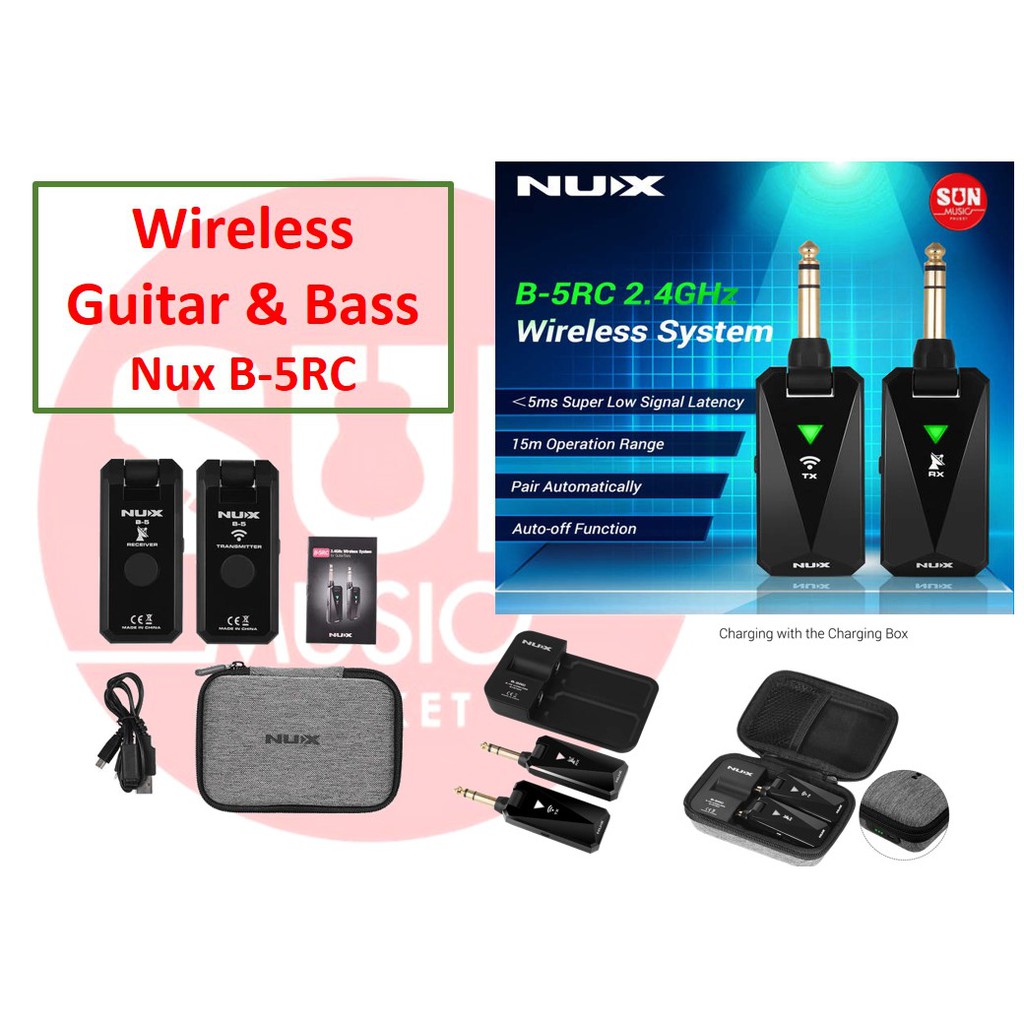 NUX B-5RC Wireless Guitar System (ไวเลส กีตาร์ อูตูเลเล่ และเบส ...