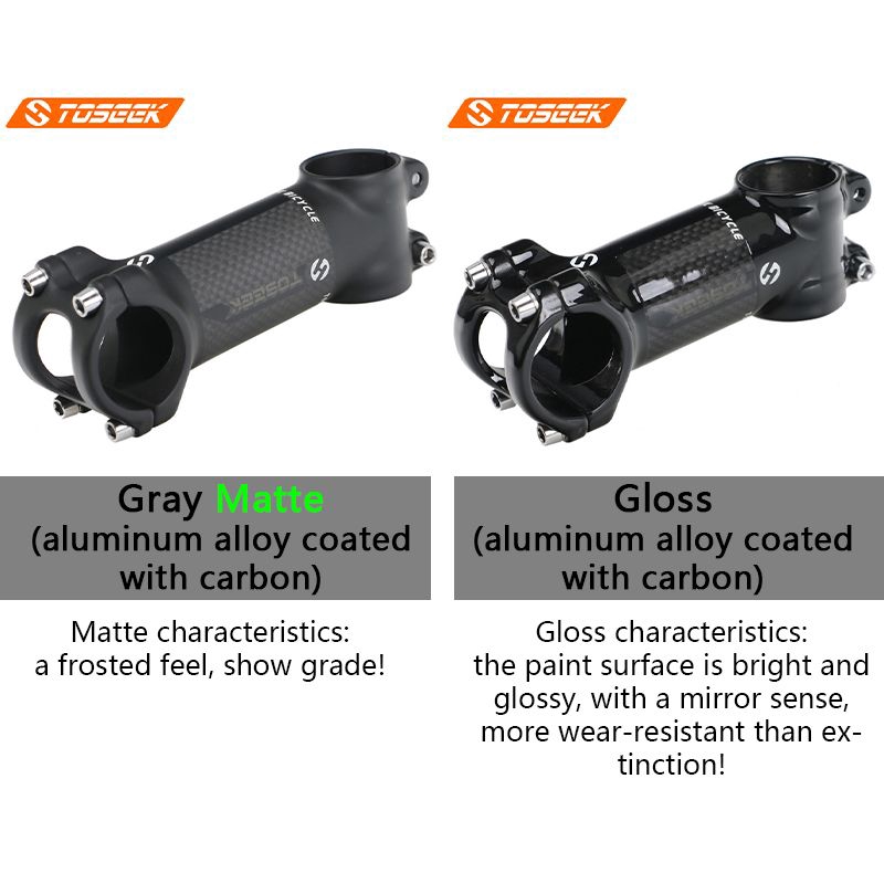 TOSEEK Stem Road Bike Stem Carbon MTB 31.8 จักรยาน Stem 6 17 องศา 60-120 มม.ขี่จักรยานอุปกรณ์เสริม - รูปที่ 3