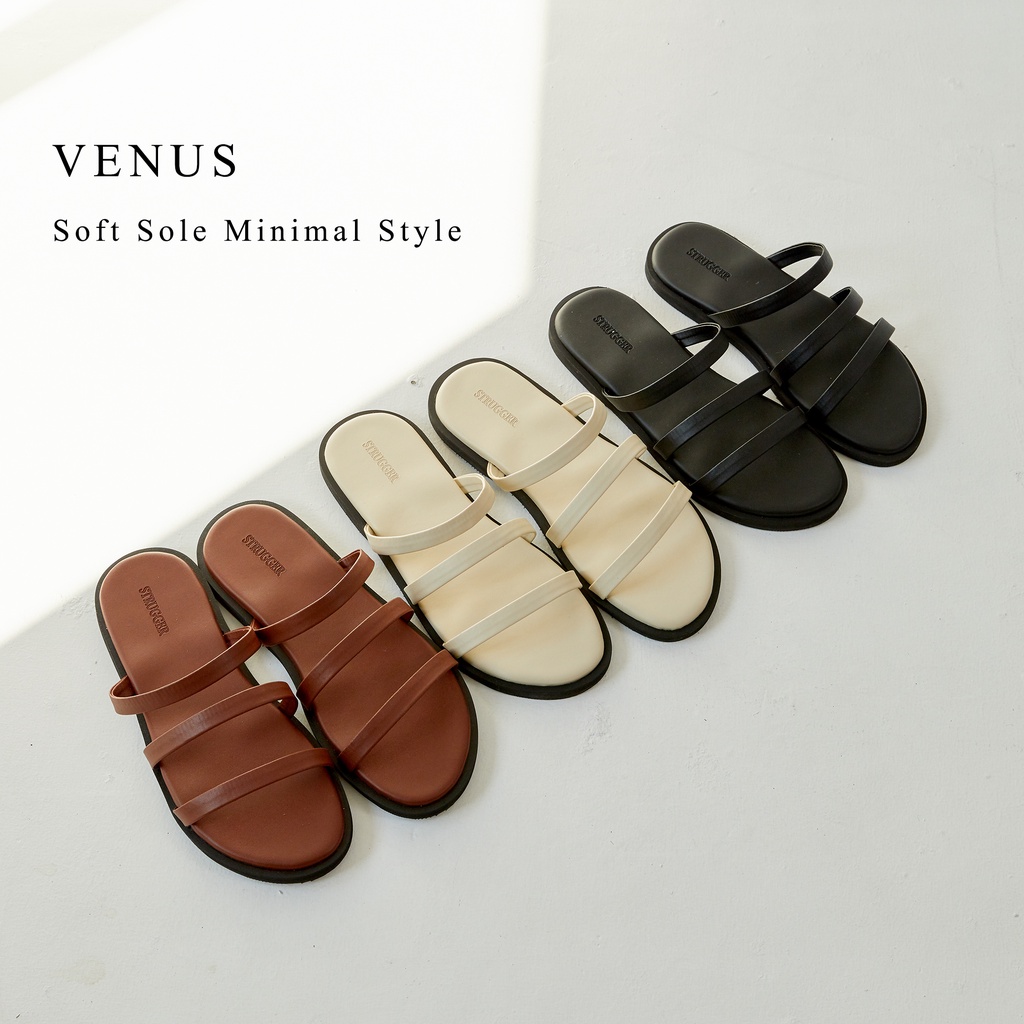 🔥 ลด 30% โค้ดคุ้ม VENUS รองเท้าแตะส้นนิ่ม สไตล์ minimal