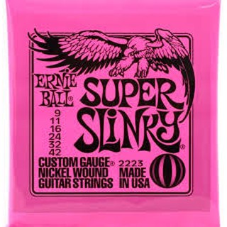 สายกีต้าร์ไฟฟ้า Ernie Ball(เออร์นี่ บอล) Super Slinky เบอร์ 09-42 ของแท้ 100%