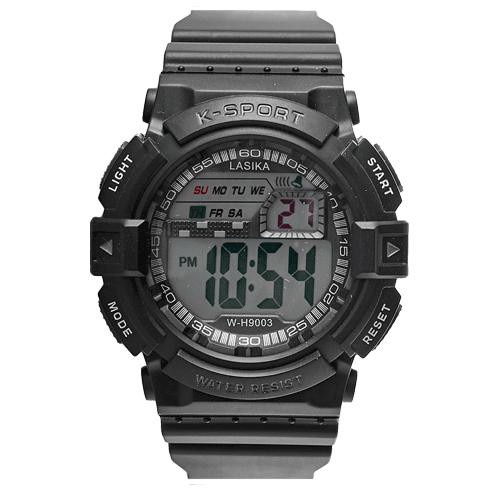 พร้อมส่ง นาฬิกาสปอร์ตหน้าปัดกลมLASIKA W-H9003 สีดำ