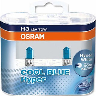 หลอดไฟหน้า OSRAM H3 12V 55W รุ่น COOL BLUE HYPER+