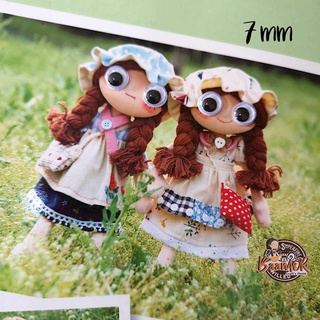 7mm 12 คู่ (24 ดวงตา) ตากลิ้ง กลม ตากลมกลิ้ง ตาตุ๊กตา แบบแปะ ขนาด 7 มิล จำนวน 24 ดวงตา