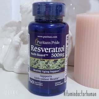 Puritan Resveratrol 100mg 250mg 500mg ต้านวัย ชะลอความแก่ดีที่สุด เข้มข้นสูง