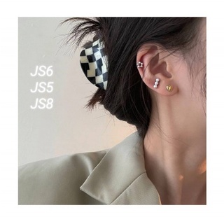 JS6 - จิวเงินแท้ดอกไม้ (สีเงิน) - ( 1ชิ้น/ชิ้นเดี่ยว )