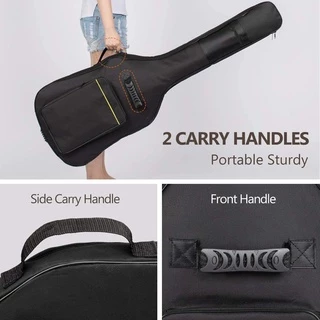 Qeary กระเป๋าเครื่องมือผ้า Oxford คุณภาพสูง 41 "กีต้าร์โปร่งกันน้ําพร้อมที่จับกระเป๋าเป้สะพายหลังกีตาร์