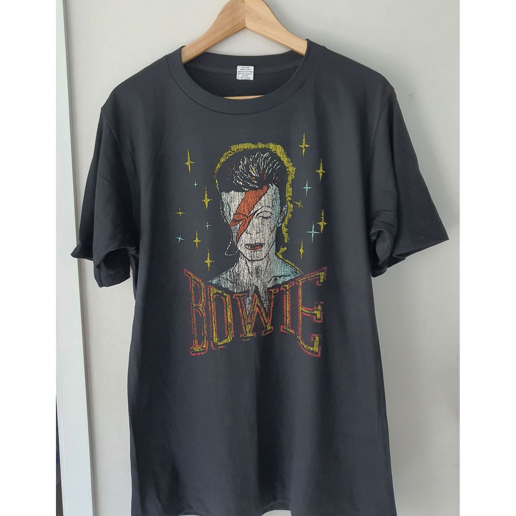 เสื้อยืดสีขาวDavid Bowie T-shirt เสื้อยืดS-4XL