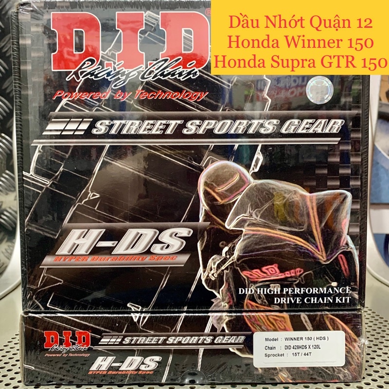 Honda Winner - Supra GTR 150 DD Chain Sprocket Set Specifications 15T - 44T ของแท้ DD Thailand 428HD