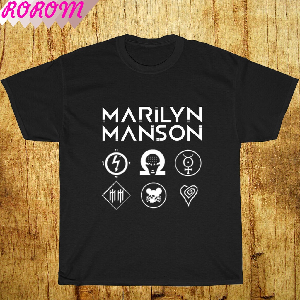 เสื้อยืด พิมพ์ลายโลโก้ Best Of Marilyn Manson Rock Band Legend สําหรับผู้ชาย