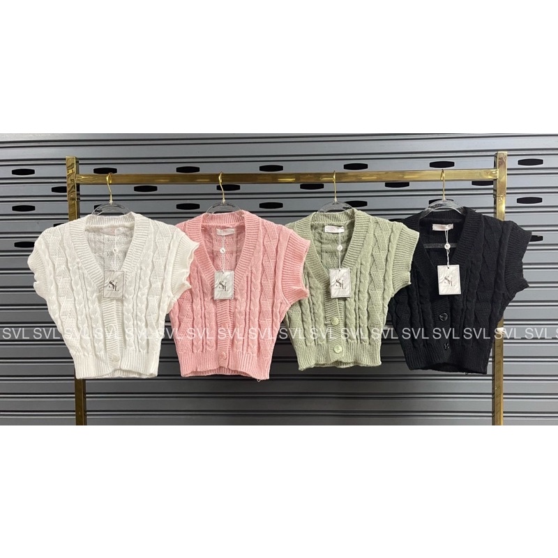 ไหมพรมแขนกุดผ้าknit นุ่มๆ ทอลายใ - qg_qdypbih - ThaiPick