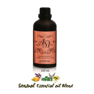 Aroma&amp;More  Sensual Essential Oil 100% Blend น้ำมันหอมระเหยสูตรผสม เพิ่มบรรยากาศหวานอบอุ่นและโรแมนติก ลดความกังวล  100ML