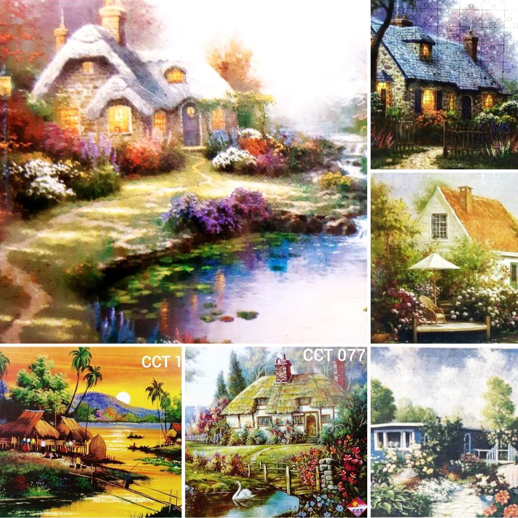 จิ๊กซอว์ 500ชิ้น Jigsaw ขายดี ธรรมชาติ ภาพวาด จินตนการ ขนาด 53*38cm ของเล่น เสริมทักษะการเรียนรู้ อัปเดต