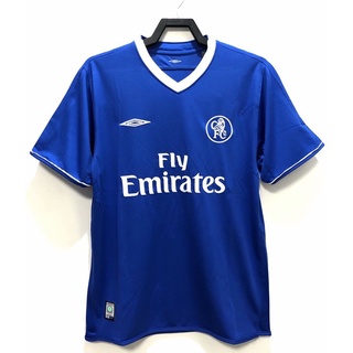 เสื้อกีฬาแขนสั้น ลายทีมชาติฟุตบอล Chelsea 03-05 ชุดเยือน สไตล์เรโทร สําหรับผู้ชาย