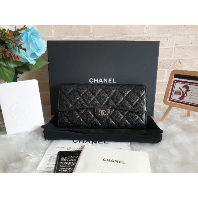 Used Like New Chanel sarah wallet Caviar shw Holo 26