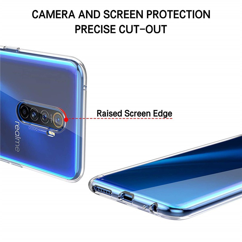 เคสสำหรับ โปร่งใส Realme X2 Pro เคส เคสซิลิโคน Soft Back รูปที่ 5