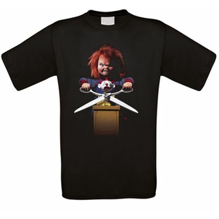 [S-5XL] เสื้อยืด พิมพ์ลายภาพยนตร์สยองขวัญ Chucky Doll Killer สไตล์คลาสสิก ไม่ซ้ําใคร สําหรับผู้ชาย 889833