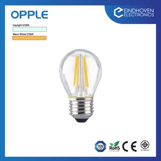 Opple หลอดไฟวินเทจ LED Filament G45 4W E27 2700K ออปเปิ้ล สินค้ามีคุณภาพของแท้100% ตกแต่ง #ปีใหม่ คริสต์มาส(Christmas)