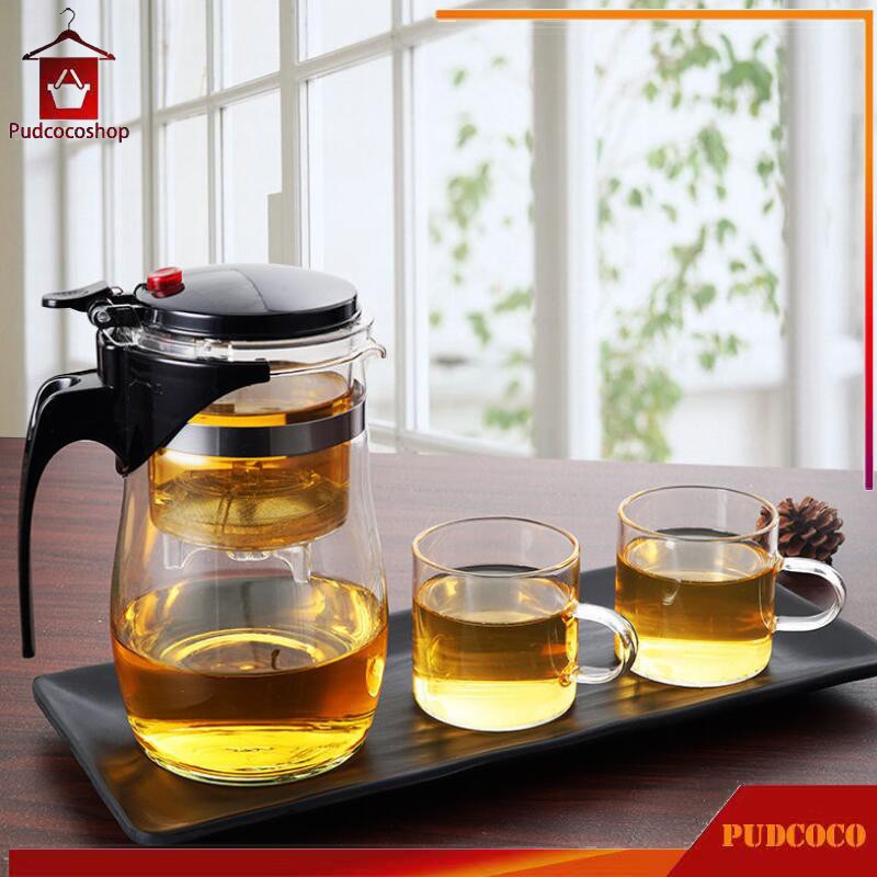 กาน้ำชา 750ml ถ้วยชากา มีที่กรองสแตนเลส