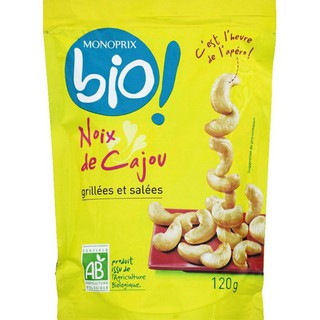 Monoprix Cashew Nut Bio 120g  โมโนพริกซ์เม็ดมะม่วงหิมพานต์ไบโอ 120 กรัม