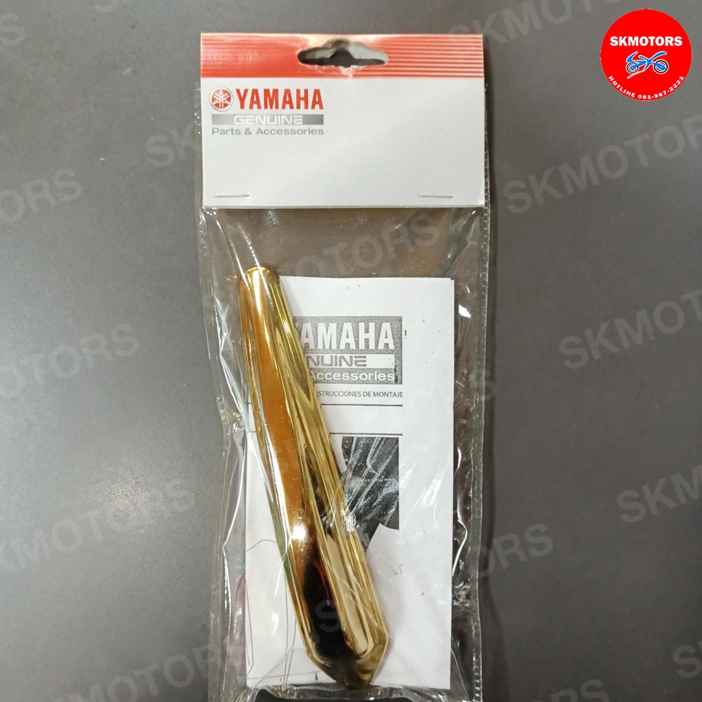 อะไหล่แต่ง YAMAHA แท้เบิกศูนย์ ‼️ ฝาครอบบังโคลนหน้าโครเมียมทอง B8B-F151C-M2-CG สำหรับรถรุ่น NEW GRAN