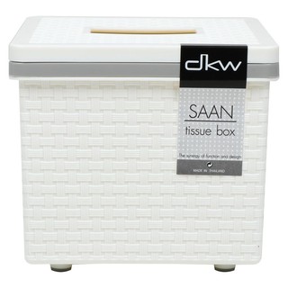 กล่องทิชชู่ POP UP DKW SAAN PP สีขาว ที่ใส่ทิชชู่ TISSUE BOX POP UP DKW SAAN PP WHITE