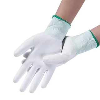 Annagood ถุงมือทําด้วยผ้าขนสัตว์ ถุงมือป้องกันแรงงาน วอลเปเปอร์ ภาพจิตรกรรมฝาผนัง ถุงมือติดตั้ง ผ้าฝ้าย เส้นด้าย