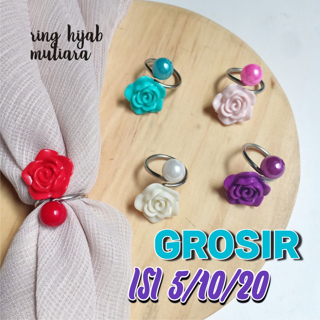 ขายส่ง แหวน HIJAB RING, HIJAB RING, HIJAB RING, HIJAB RING, Rose RING 5/10/20 ชิ้น