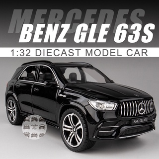 โมเดลรถยนต์ 1:32 BENZ GLE 63S SUV ของเล่นสําหรับเด็ก