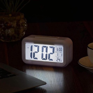 Digital LCD Snooze Electronic Alarm Clock with LED Control UK F1J2 Light F4R7 A8D5 O5I2 G7T4