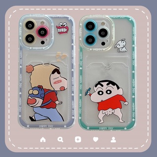 เครยอนชินจังตลกเคสใส่บัตร ใส่การ์ดรูปCaseFor เคส Apple iPhone13 เคสไอโฟน12 Pro max เคส iPhone11 เคสไอโฟน13 เคสไอโฟน11 caseiPhoneXR เคสไอโฟน7พลัส Xr XS SE2022 เคสi7 เคส