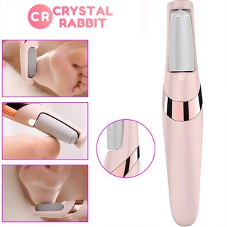 CRYSTAL RABBIT เครื่องขัดส้นเท้าแตกไฟฟ้า แก้ส้นเท้าแตกแห้ง ขัดเท้า เครื่องขัดเท้าไฟฟ้าแบบมืออาชีพสำหรับการกำจัดผิวแห้งที่ตายยาก