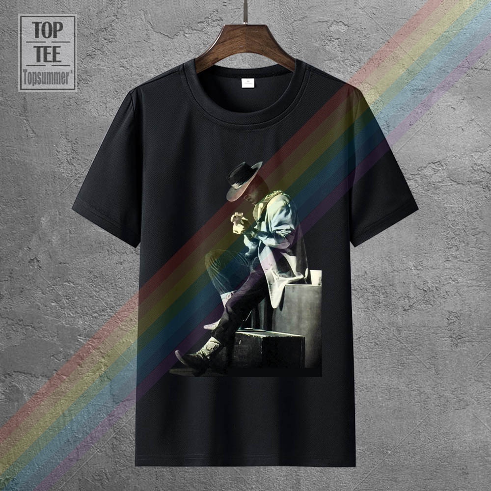 เสื้อยืดอินเทรนด์ผู้ชายอินเทรนด์ผู้หญิงเสื้อยืด ผ้าฝ้าย 100% พิมพ์ลาย Stevie Ray Vaughan Srv Blues G