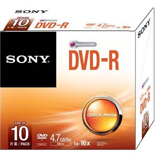 [ลดล้างสต็อค]SONY แผ่น DVD-R  โซนี่ แผ่นเดี่ยวแพ็คใส่ซอง (แยกมาจากแพ็คเกจสินค้าที่เสียหาย)