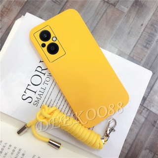 เคสโทรศัพท์มือถือ TPU แบบนิ่ม พร้อมสายคล้อง สําหรับ OPPO Reno7 Z 5G 2022 Reno 7 7Z