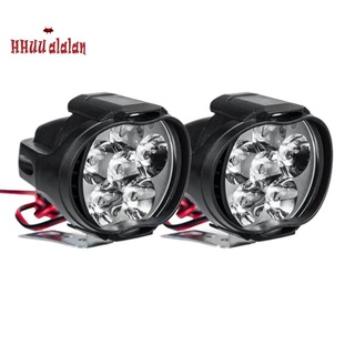 2 ชิ้น 6 Led ไฟหน้ารถจักรยานยนต์ 10 W 1000 Lm Atv ไฟสปอตไลท์ 6000 K สีขาว