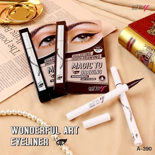 🌟 อายไลเนอร์ หัวปากกา สีสด คมชัด แอชลีย์ ASHLEY MAGIC TO DRAWING ART LINER A-390